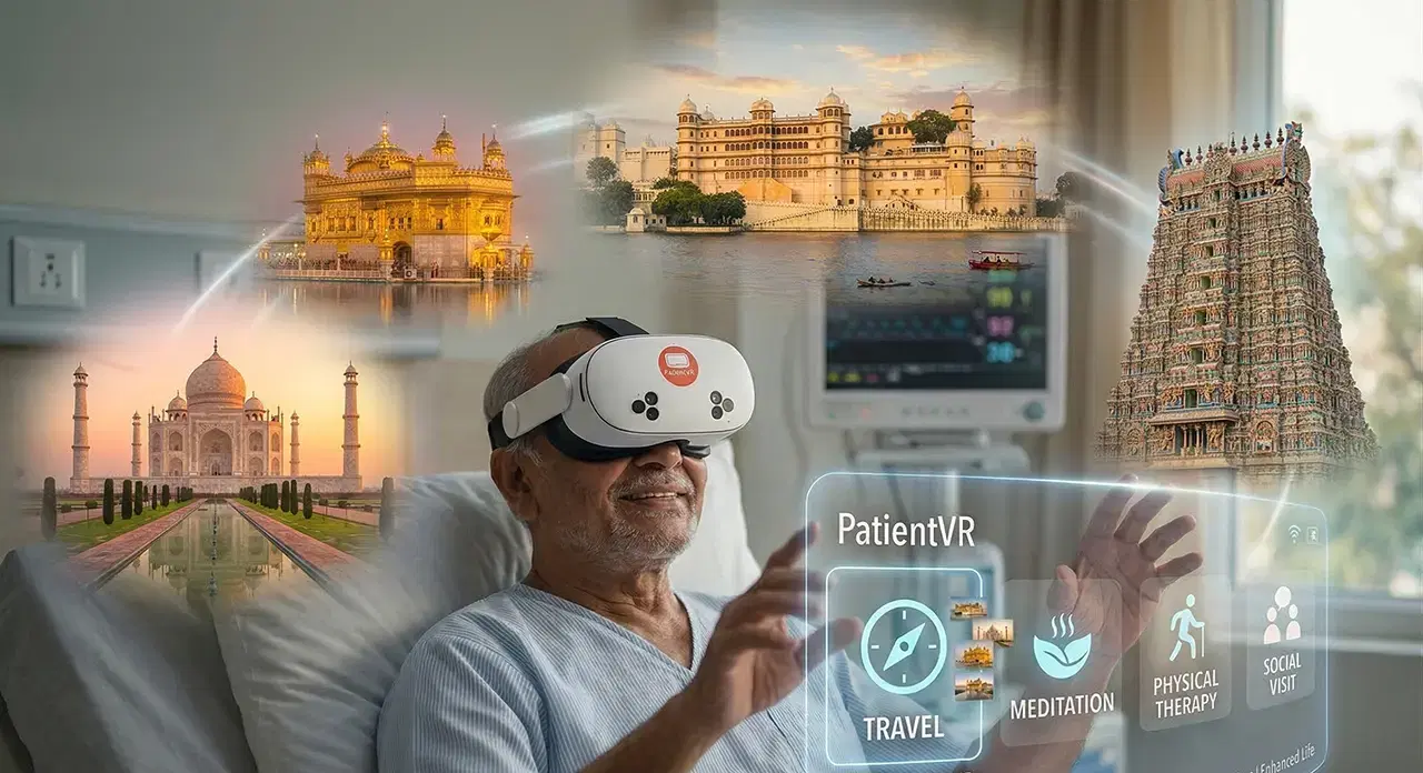 Person using a PatientVR headset