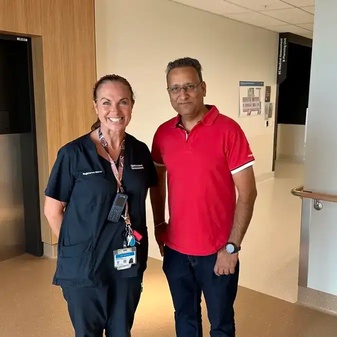 PatientVR team member and clinician reviewing the VR experience