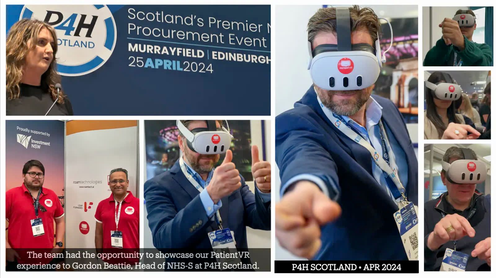 PatientVR exhibits at Scotland premier P4H Event as part of Investment NSW cohort
