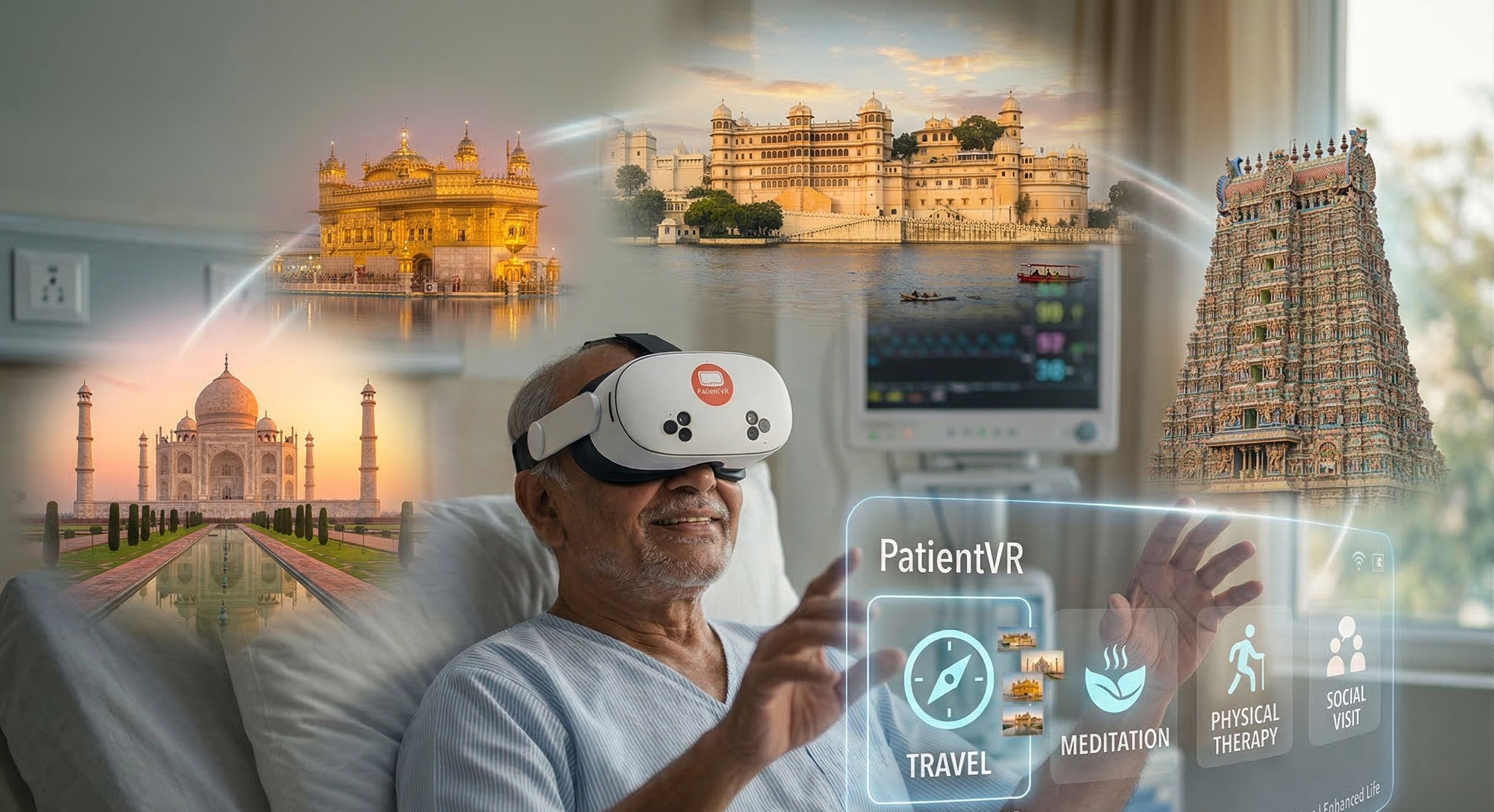 OLD MAN WITH CURVED SCREEN