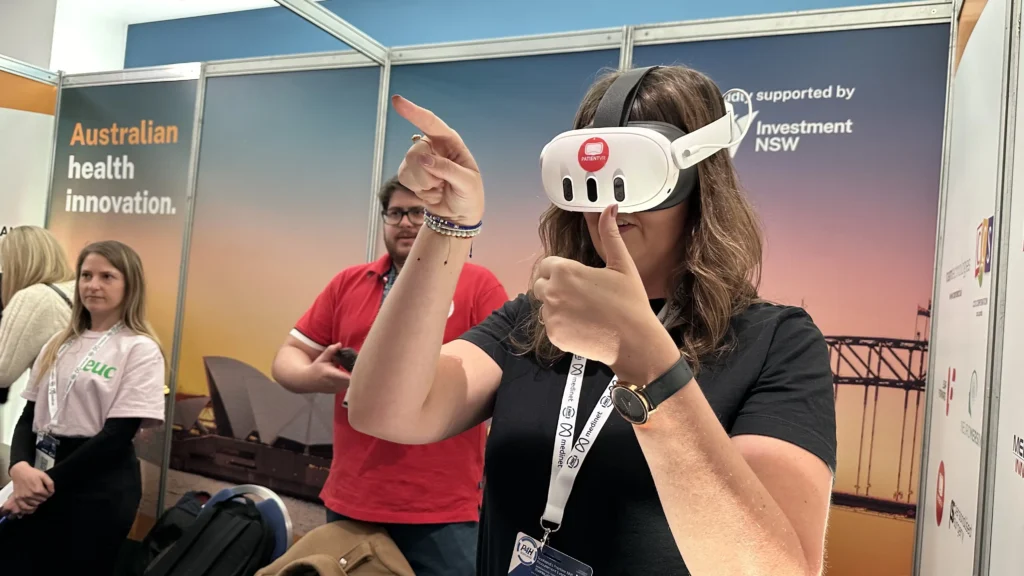 Emma from Investment NSW gives PatientVR a go