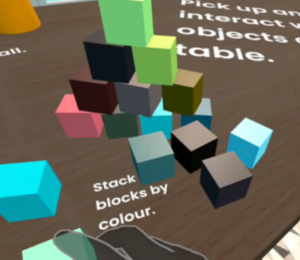 Interact Objects - Stack Blocks by Colour